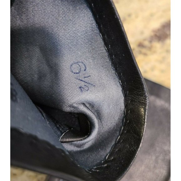 Vintage Black Soft Leather 8.5" Long Lined Gloves. Women's 6.5 Small - Picture 8 of 11